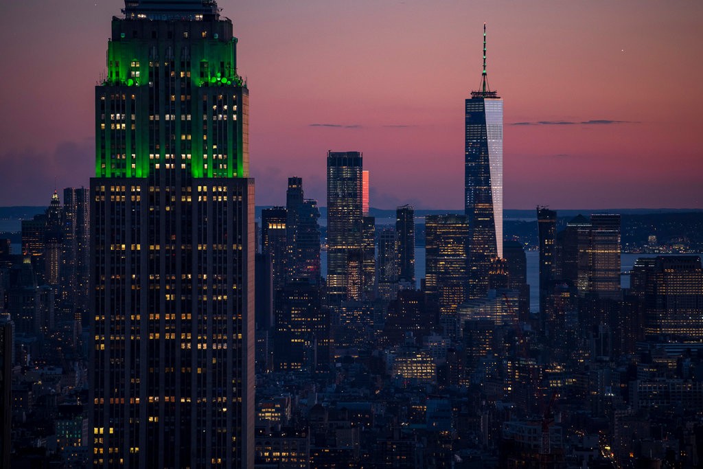 NY Picture of Freedom Tower and Empire State Building