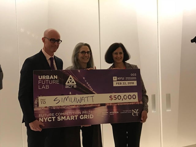 simuwatt CEO/Co-Founder Oliver Davis Accepting Urban Future Competition Prize